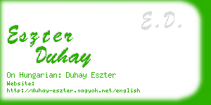 eszter duhay business card